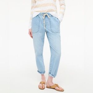 J.Crew  Denim jogger pant with rope tie closure size 29